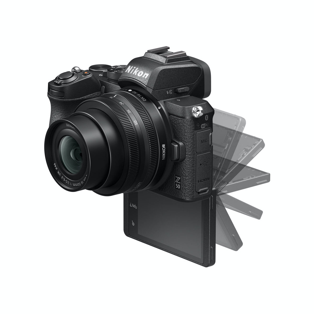 Nikon Z 50 Creator's Kit with 16-50 Lens, Mic, Tripod, Bag & Mounting
