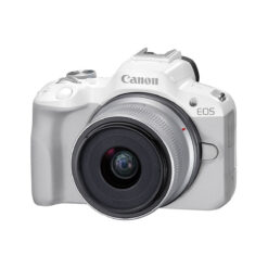 Canon EOS R50 Mirrorless Camera with 18-45mm Lens (White)