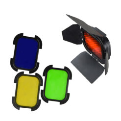 Godox Barndoor Kit with 4 Color Gels for AD200 Speedlight Head