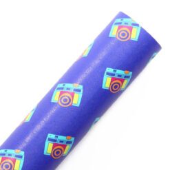 Photogenic Gift Wrap Neon Camera - Purple