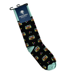 Photogenic Neon Camera Socks (Black)