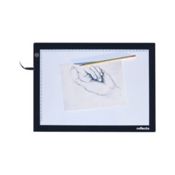 Alternative view of Reflecta 8x12 LED slim light box with AC adapter and case