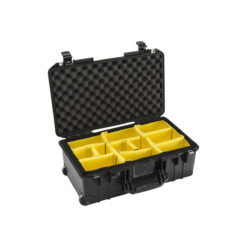 Pelican 1535AirWD Wheeled Carry-On Hard Case with Padded Divider Insert (Black)