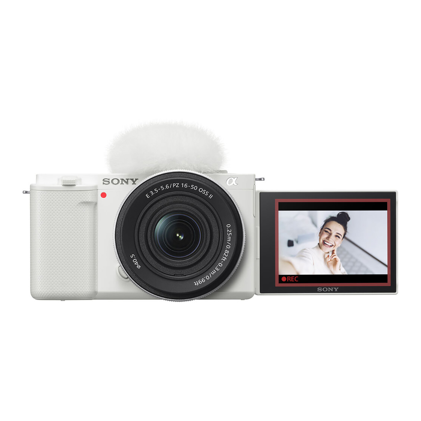 Sony ZV-E10 Mirrorless Camera with 16-50mm f/3.5-5.6 II Lens (White)