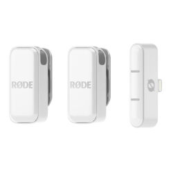 RODE Wireless Micro 2-Person Ultracompact Mic System with USB-C (2.4 GHz, White)