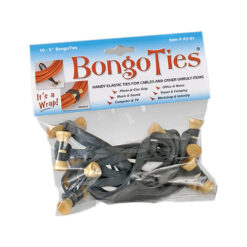 BongoTies 5" Elastic Cable Ties (10-Pack, Black)