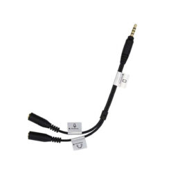 ProMaster Audio Cable 3.5mm TRRS male straight-dual 3.5mm female straight-7 1/2"