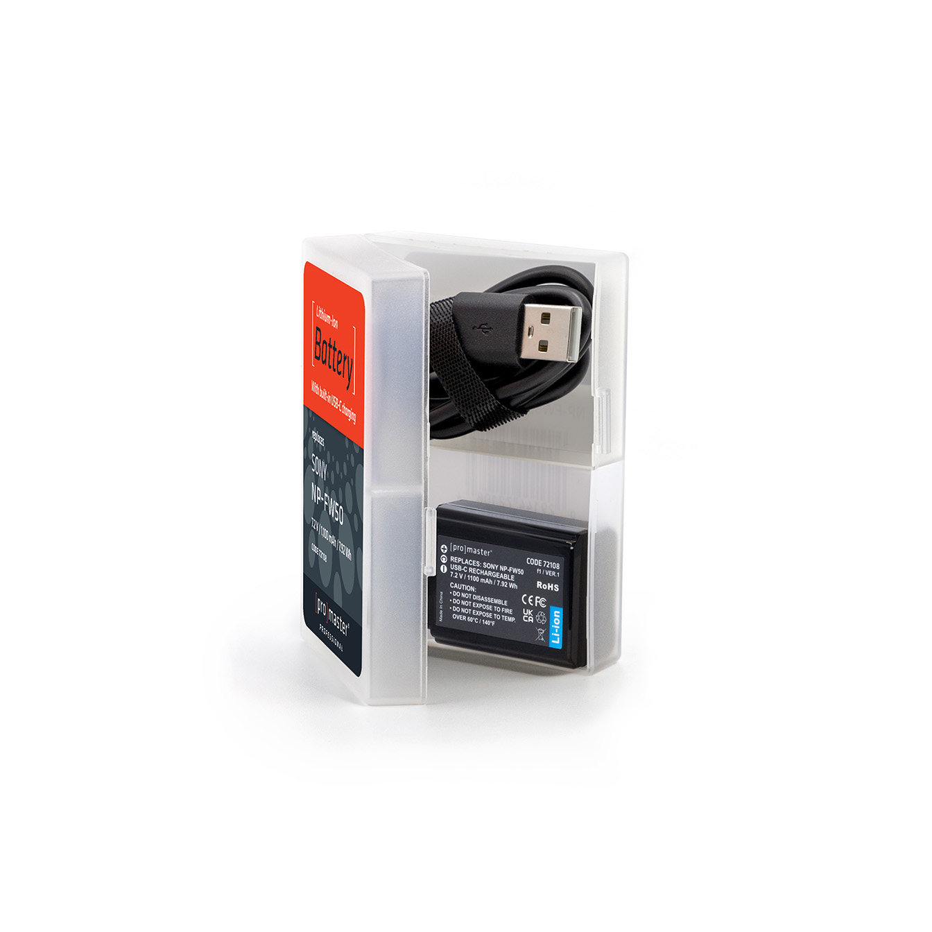 ProMaster USB-C NP-FW50 Sony Lithium Ion 7.2V 1100mAh Battery - Image 6