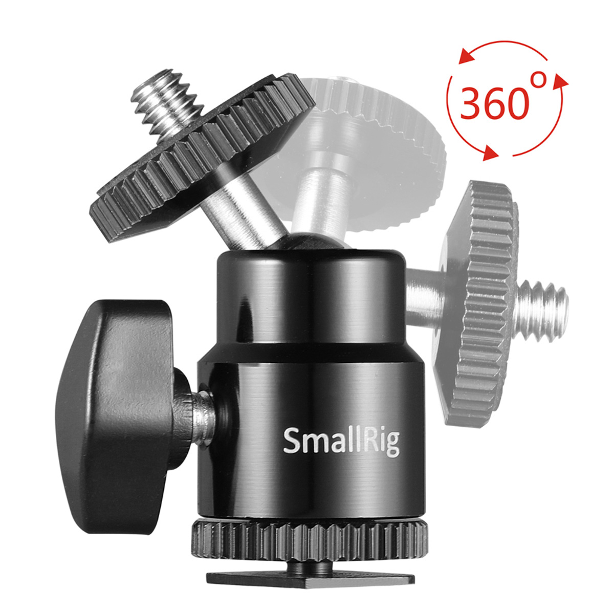 SmallRig Camera Hot Shoe Mount with 1/4"-20 Screw Ball Head (2-Pack) - Image 5