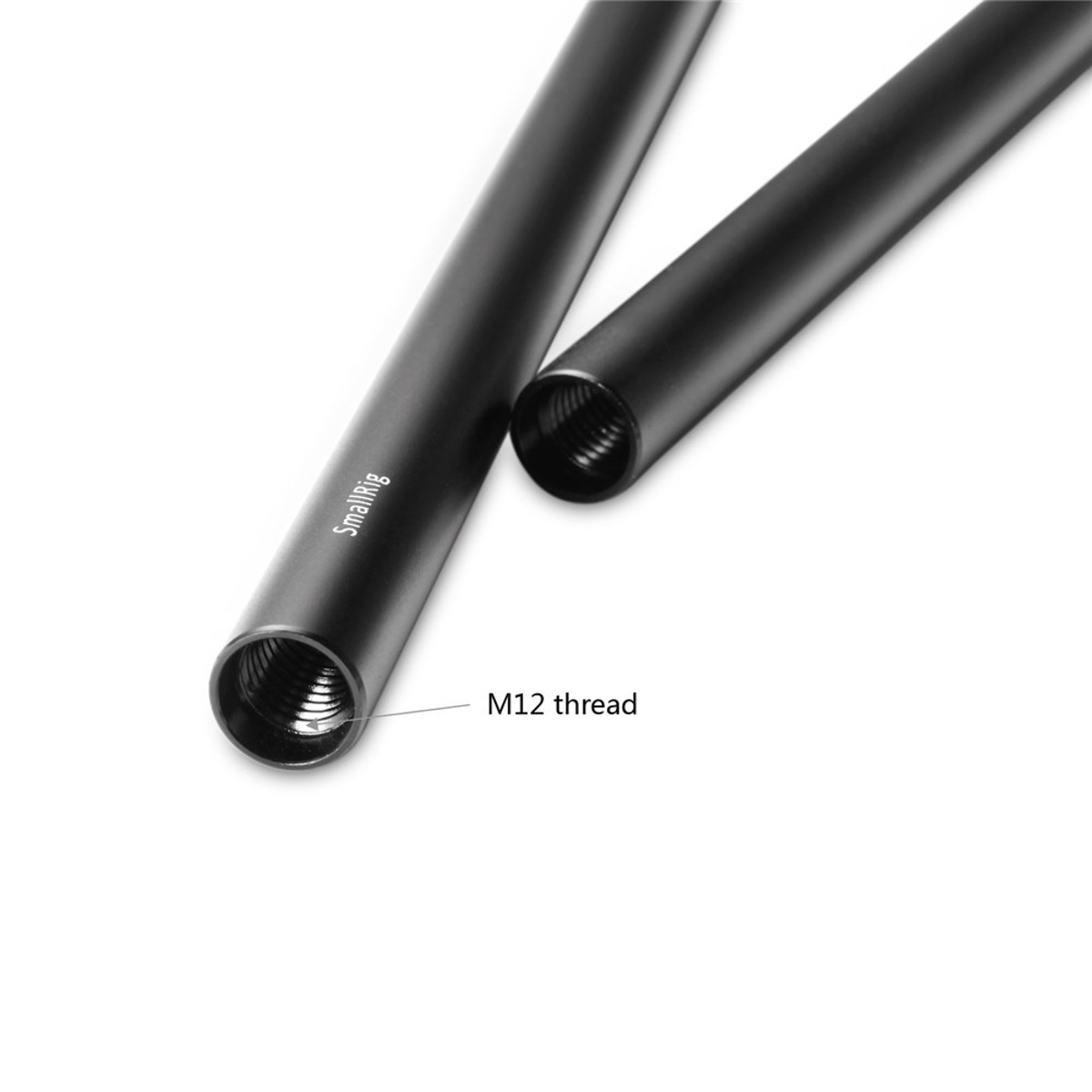 SmallRig 15mm Aluminum Rod (Pair, Black, 12") - Image 2