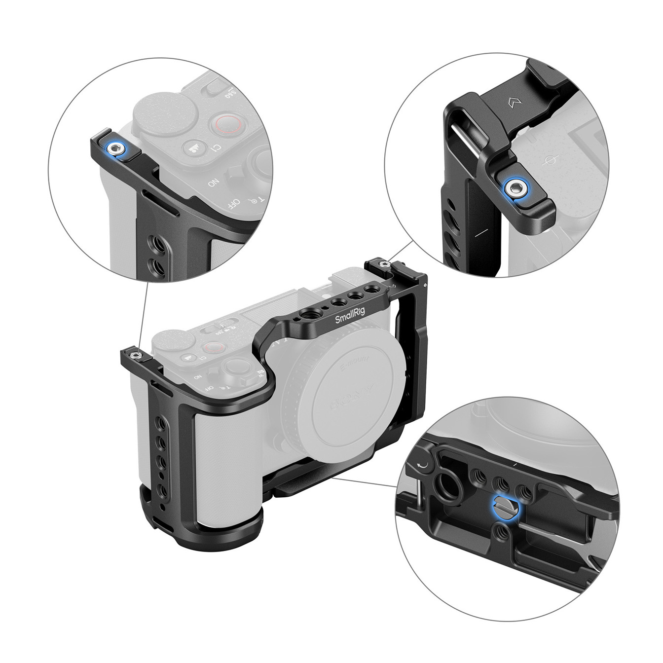 デジタルカメラ SONY ZV- E10 small rig cage ZV-E10 Camera Cage | Anti-Twist | Arca Quick-Release