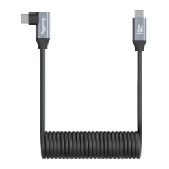 Alternative view of SmallRig Coiled USB-C Straight to USB-C Angled Data Cable (13.8")
