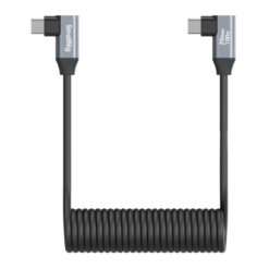 Alternative view of SmallRig Coiled USB-C Angled to USB-C Angled Data Cable (13.8")