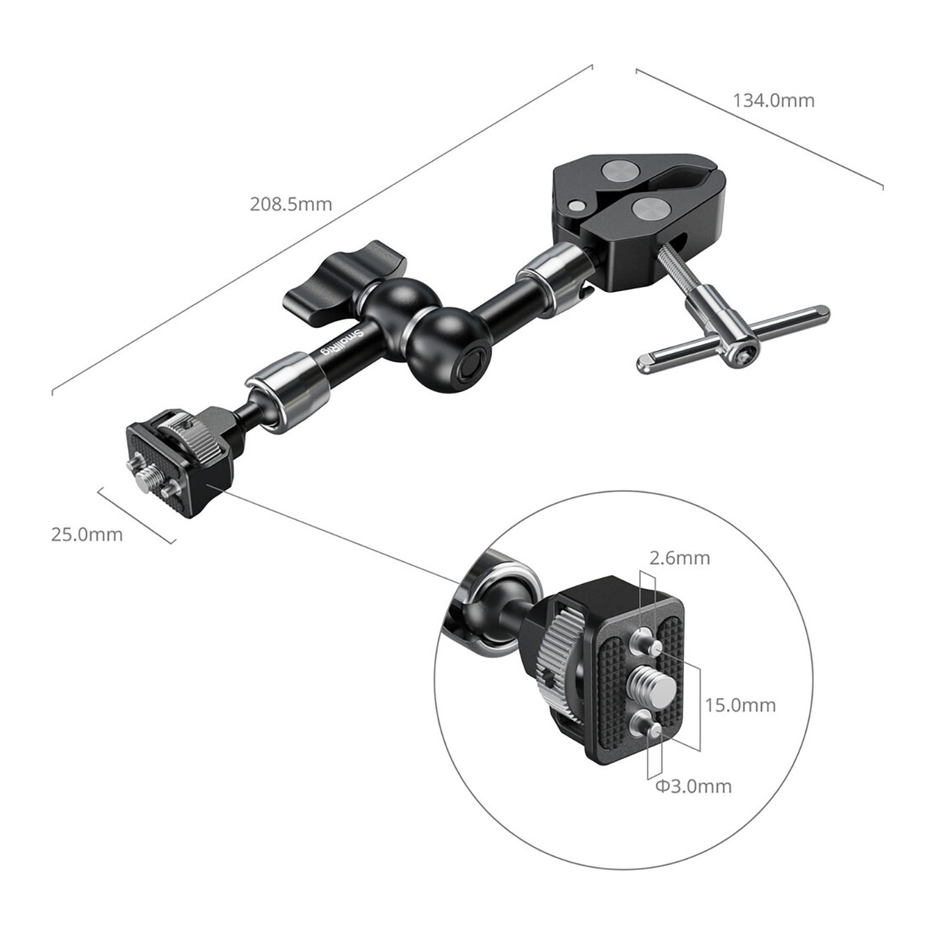 SmallRig Magic Arm with Crab-Style Clamp (7") - Image 3