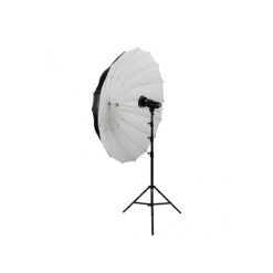Alternative view of Westcott 7' Parabolic Umbrella (White / Black)