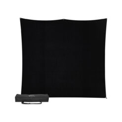 Westcott X-Drop Fabric Backdrop Kit (Rich Black, 8 x 8')