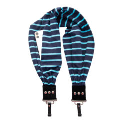 Capturing Couture Pocket Scarf Camera Strap (Navy Aqua Stripe)