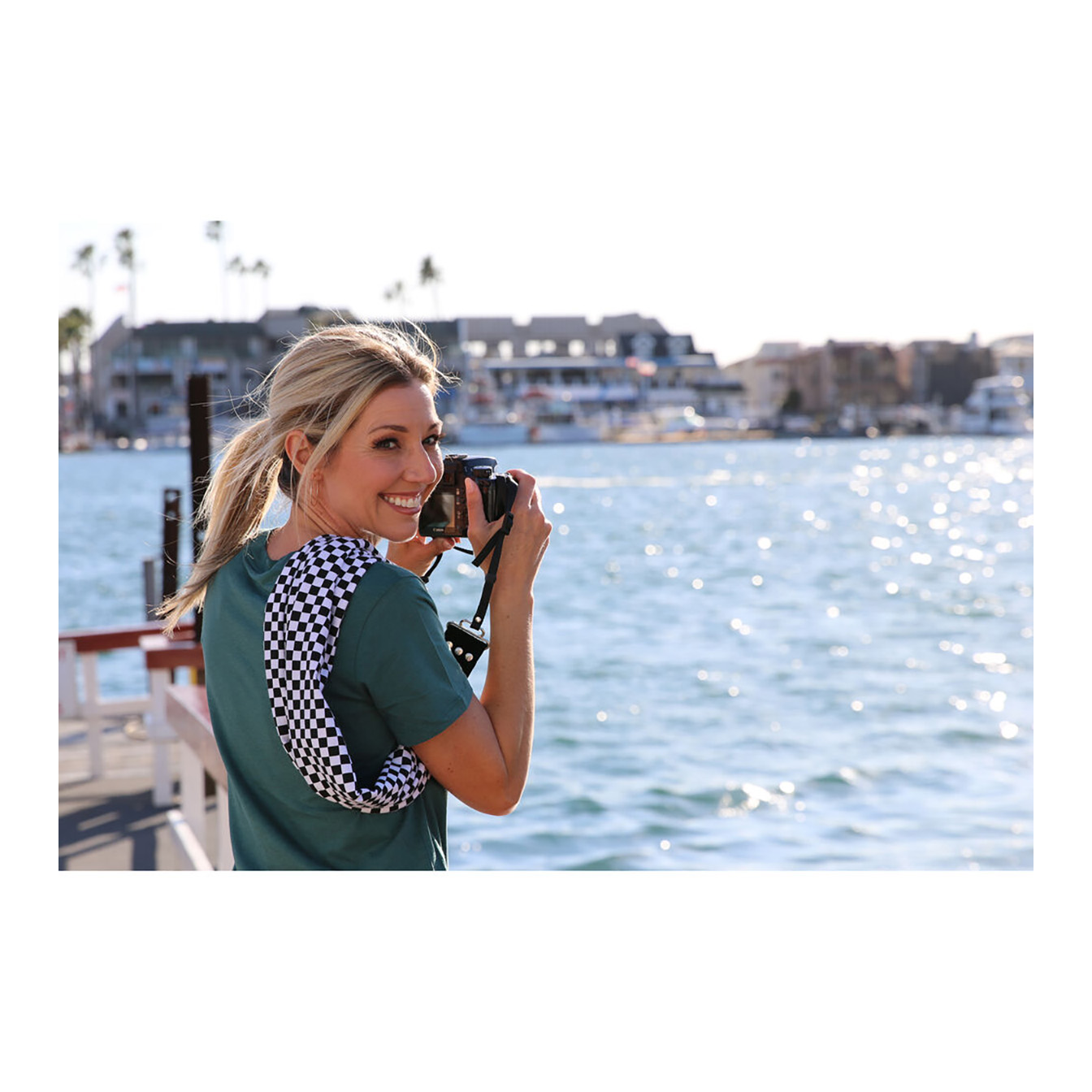 Capturing Couture Pocket Scarf Camera Strap (Checkered) - Image 3