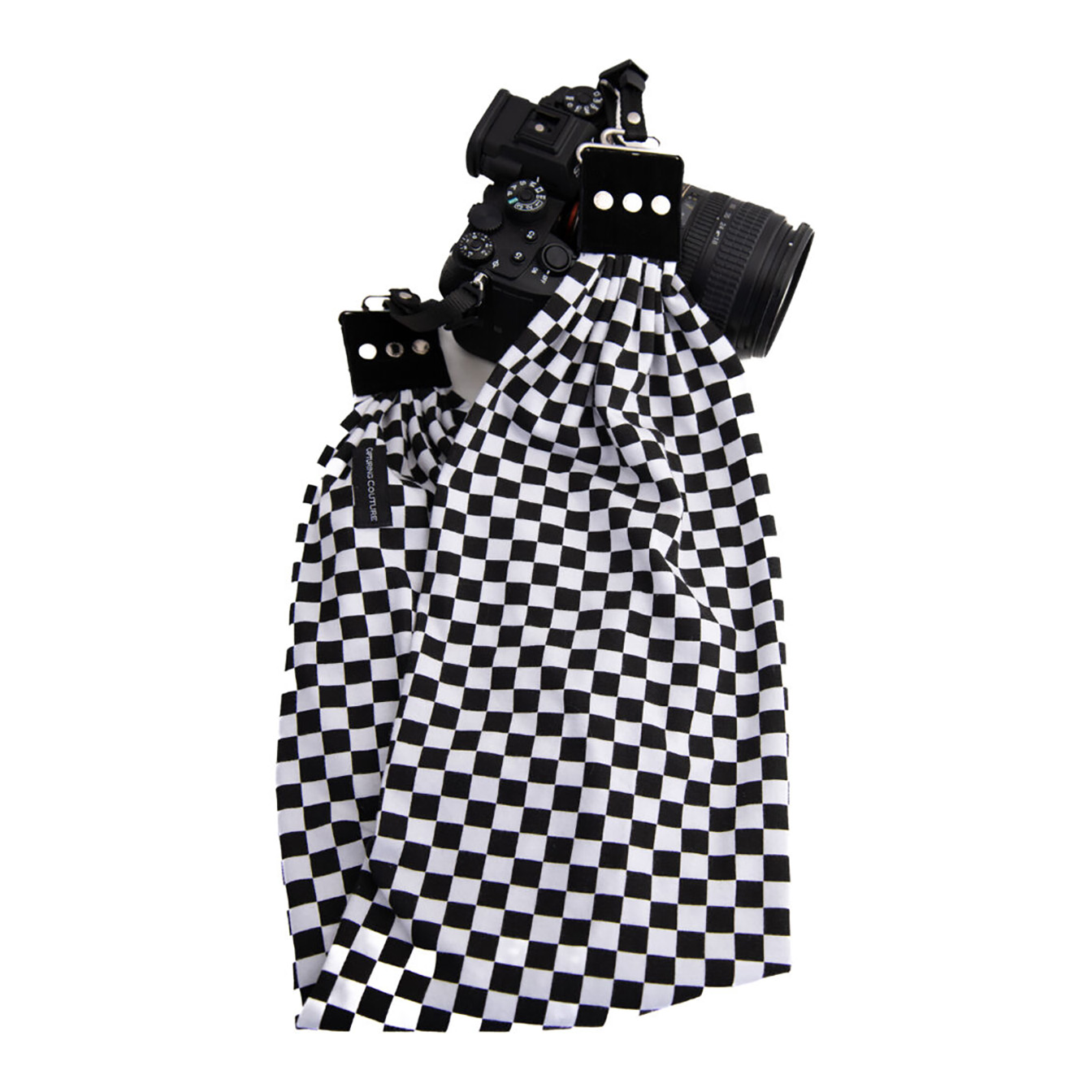 Capturing Couture Pocket Scarf Camera Strap (Checkered)