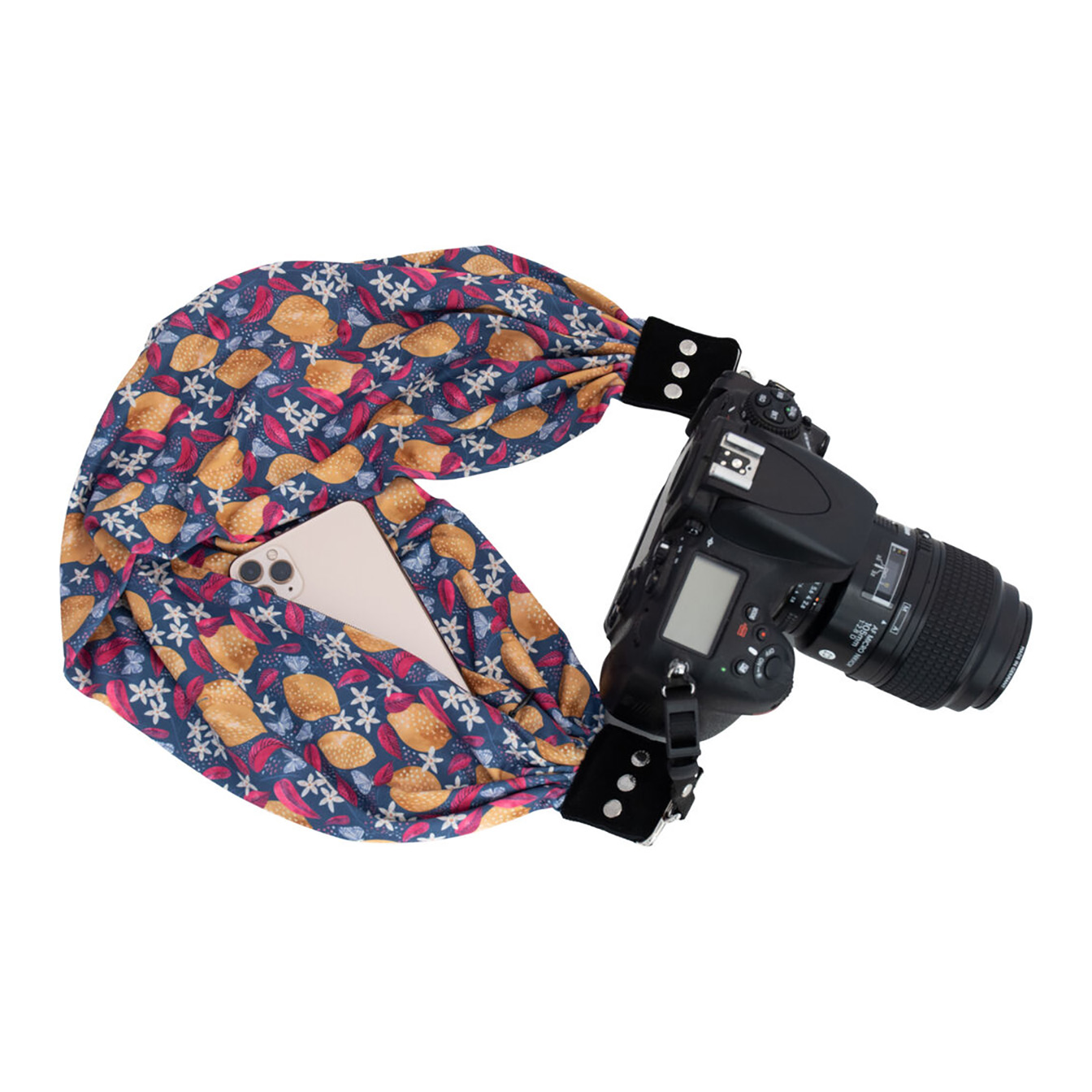 Capturing Couture Pocket Scarf Camera Strap (Lemons) - Image 2