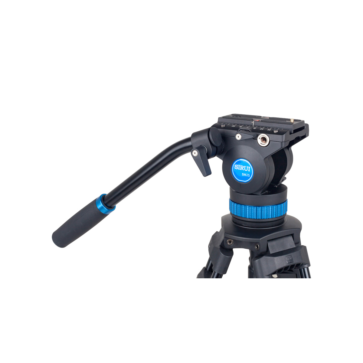 Sirui SH25 Aluminum Video Tripod with Fluid Head - Image 3