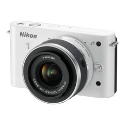 Nikon 1 J1 Mirrorless Digital Camera with 10-30mm VR Zoom Lens (White)