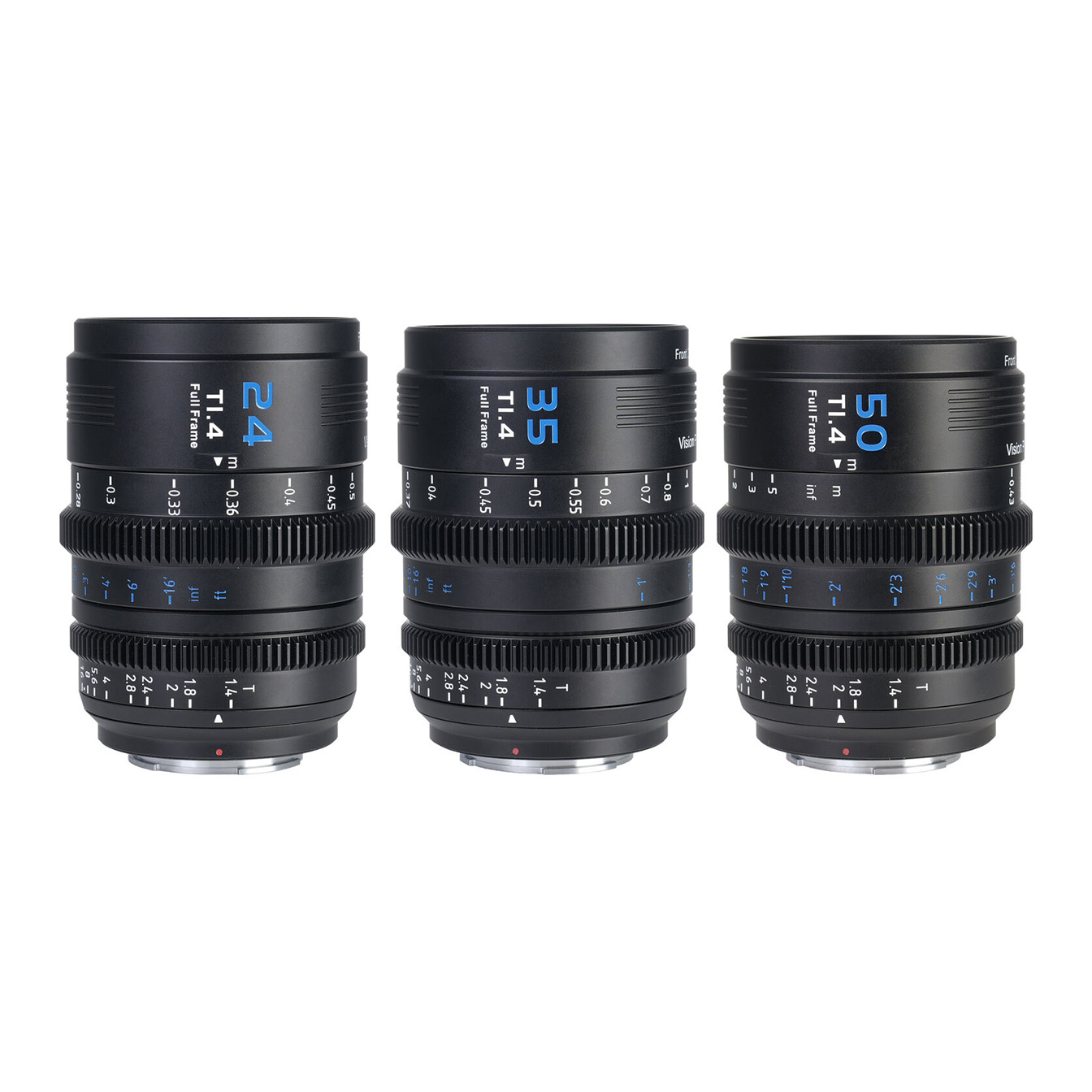 Sirui VP-1 Vision Prime T1.4 Full-Frame Cine 3-Lens Kit (Multi-Mount, Black)