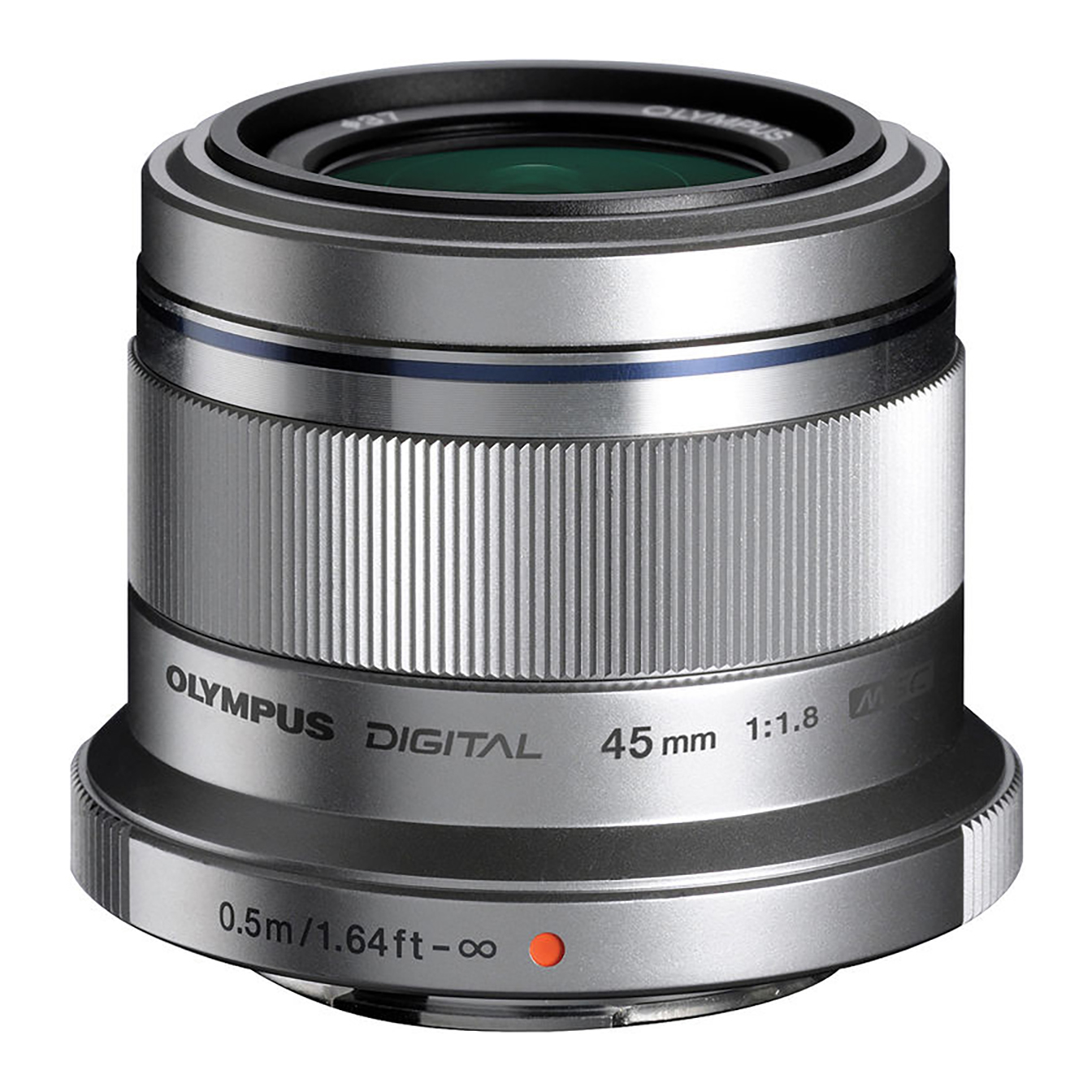Olympus M.Zuiko Digital 45mm f/1.8 Lens (Silver)