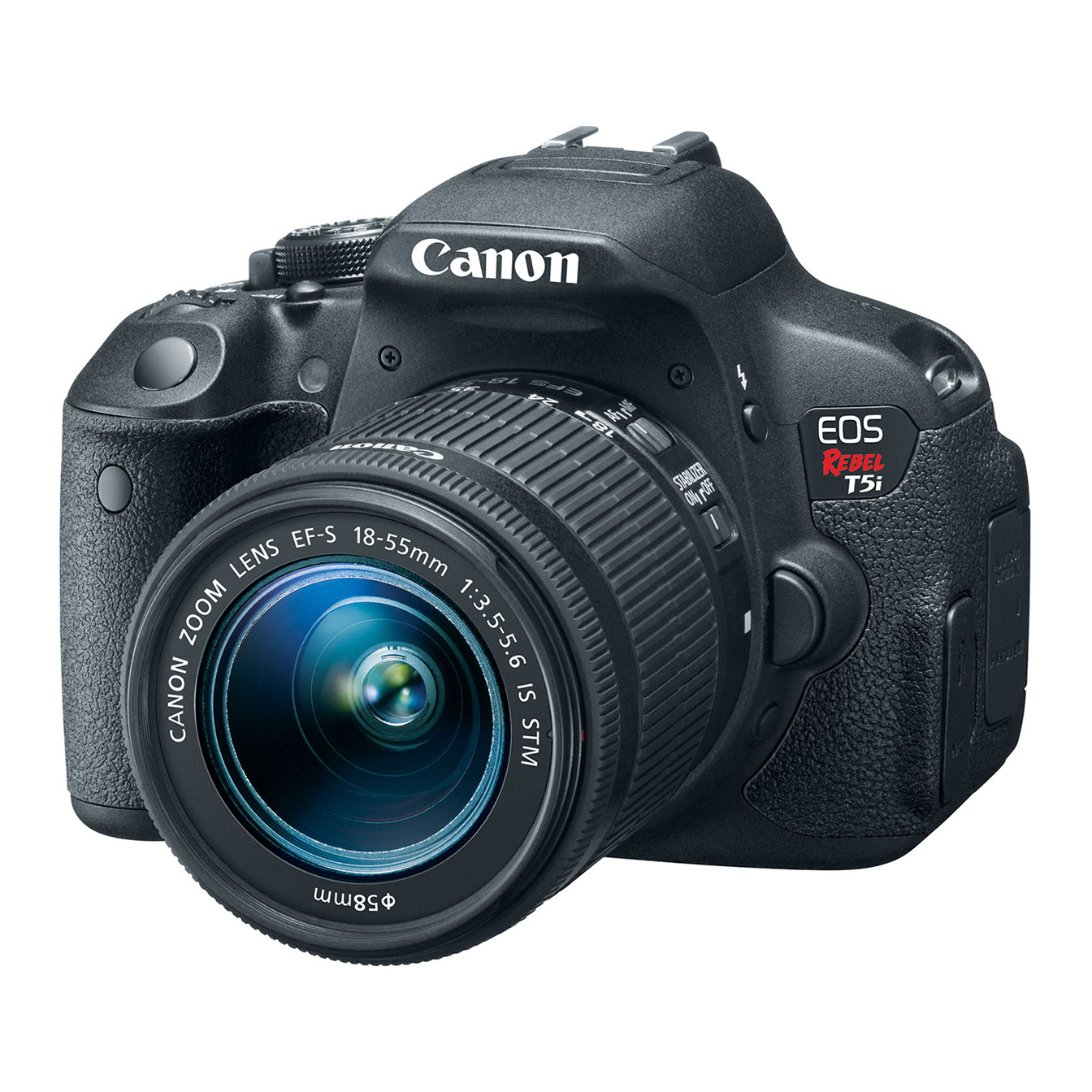 Canon EOS Rebel T5i DSLR Camera with 18-55mm Lens + Battery Grip