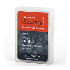 Alternative view of ProMaster USB-C EN-EL25 Nikon Li-ion 7.6V 1280mAh Battery