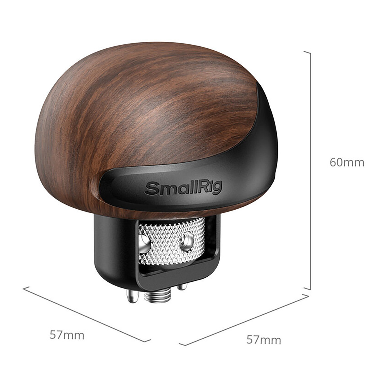 SmallRig Mini Wooden Side Handle with 1/4"-20 Screw Mount - Image 2