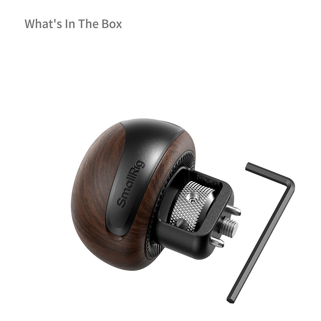 SmallRig Mini Wooden Side Handle with 1/4"-20 Screw Mount - Image 3