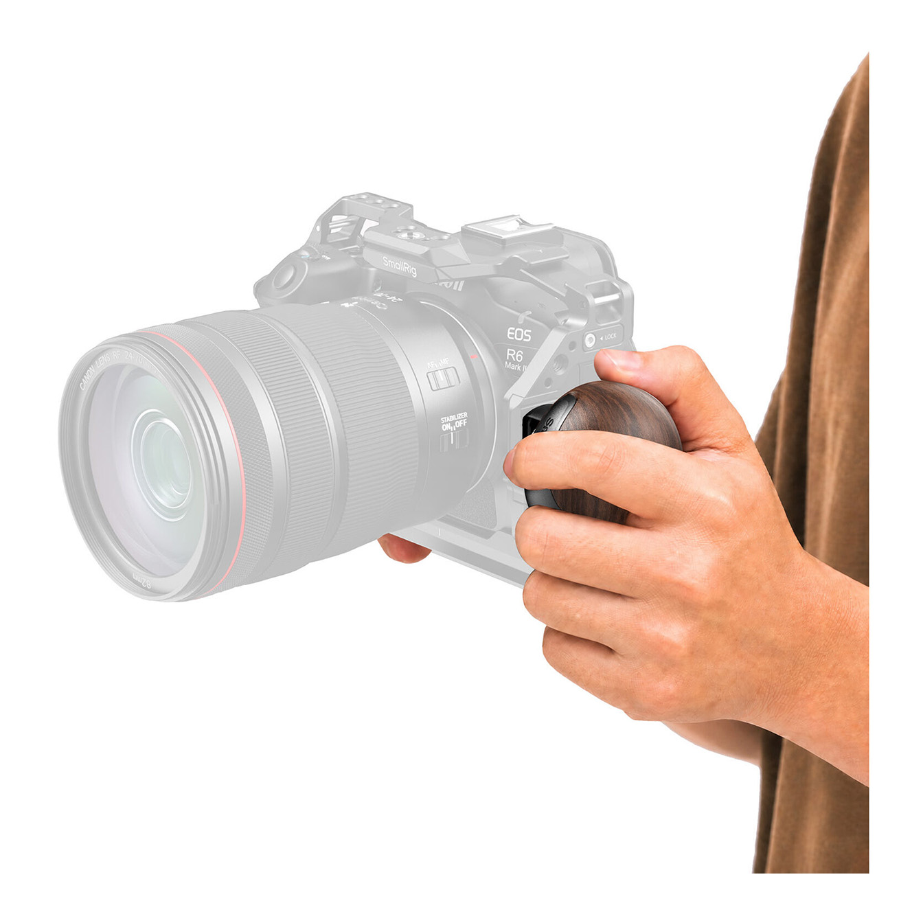 SmallRig Mini Wooden Side Handle with 1/4"-20 Screw Mount - Image 4