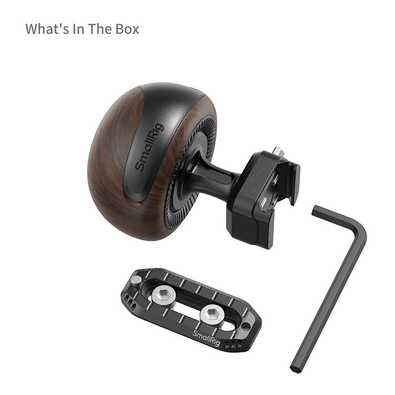 SmallRig Mini Wooden Side Handle with HawkLock H21 Quick Release Mount - Image 3