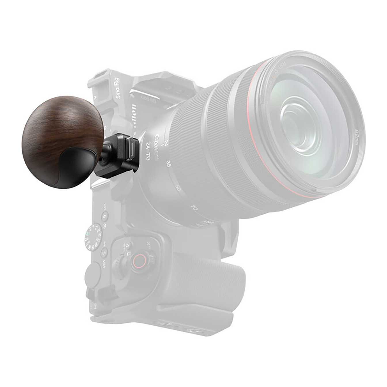 SmallRig Mini Wooden Side Handle with HawkLock H21 Quick Release Mount - Image 4