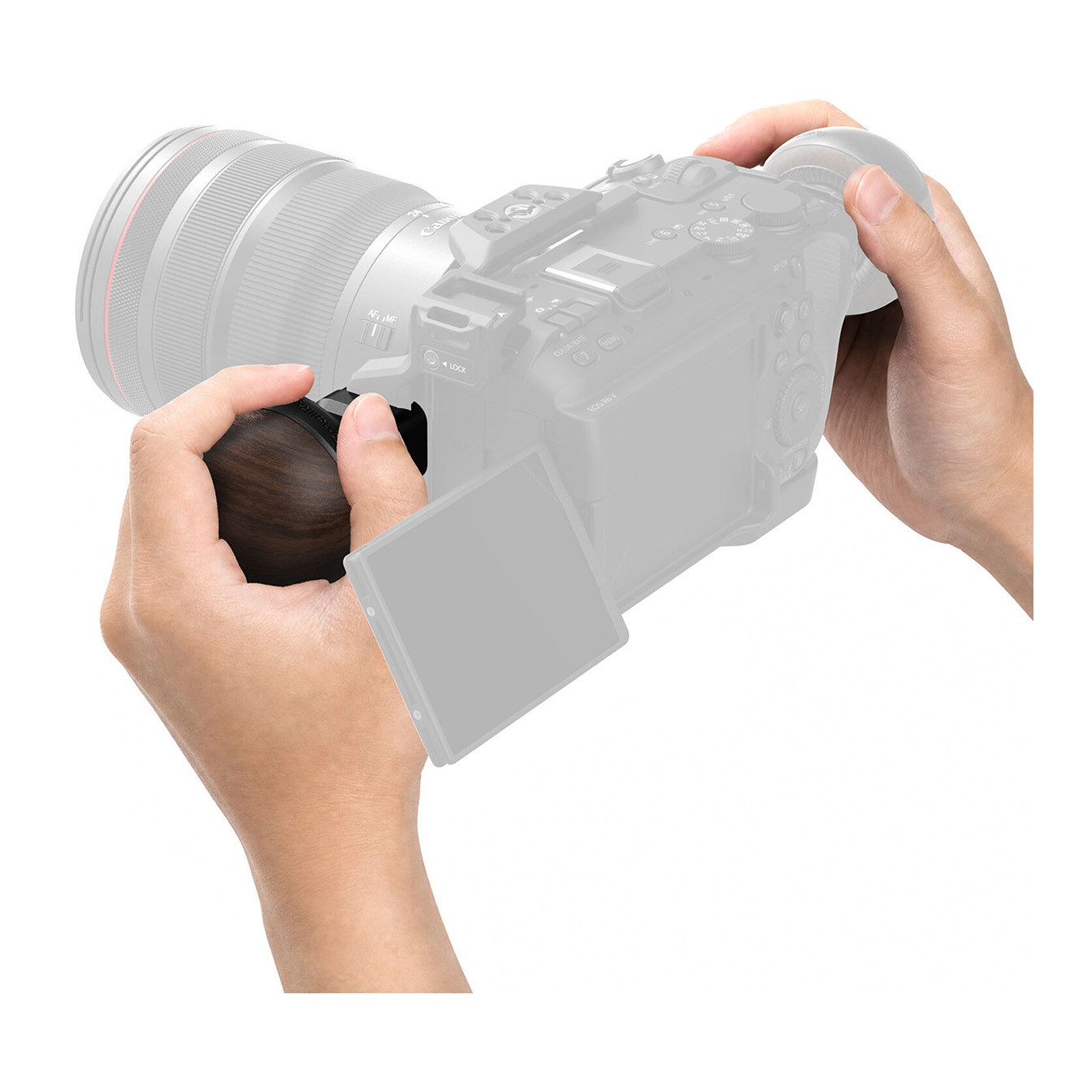 SmallRig Mini Wooden Side Handle with HawkLock H21 Quick Release Mount - Image 5