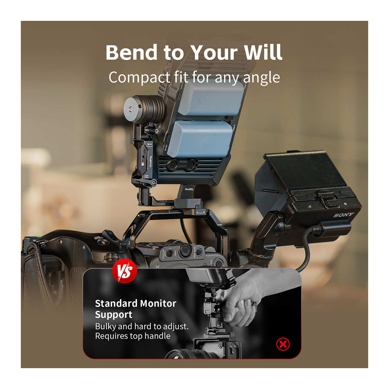 SmallRig Magic Arm Support with 1/4"-20 Locating Screws (7.9") - Image 11