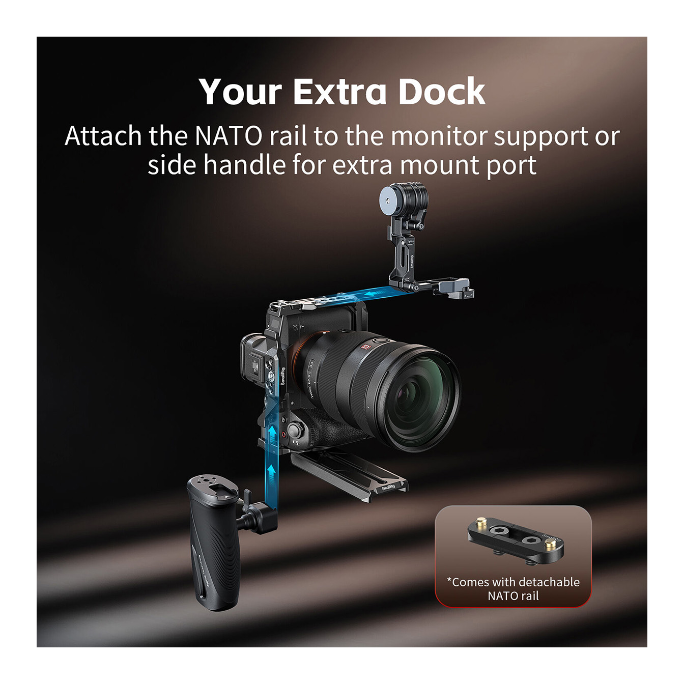 SmallRig Magic Arm Support with 1/4"-20 Locating Screws (7.9") - Image 13