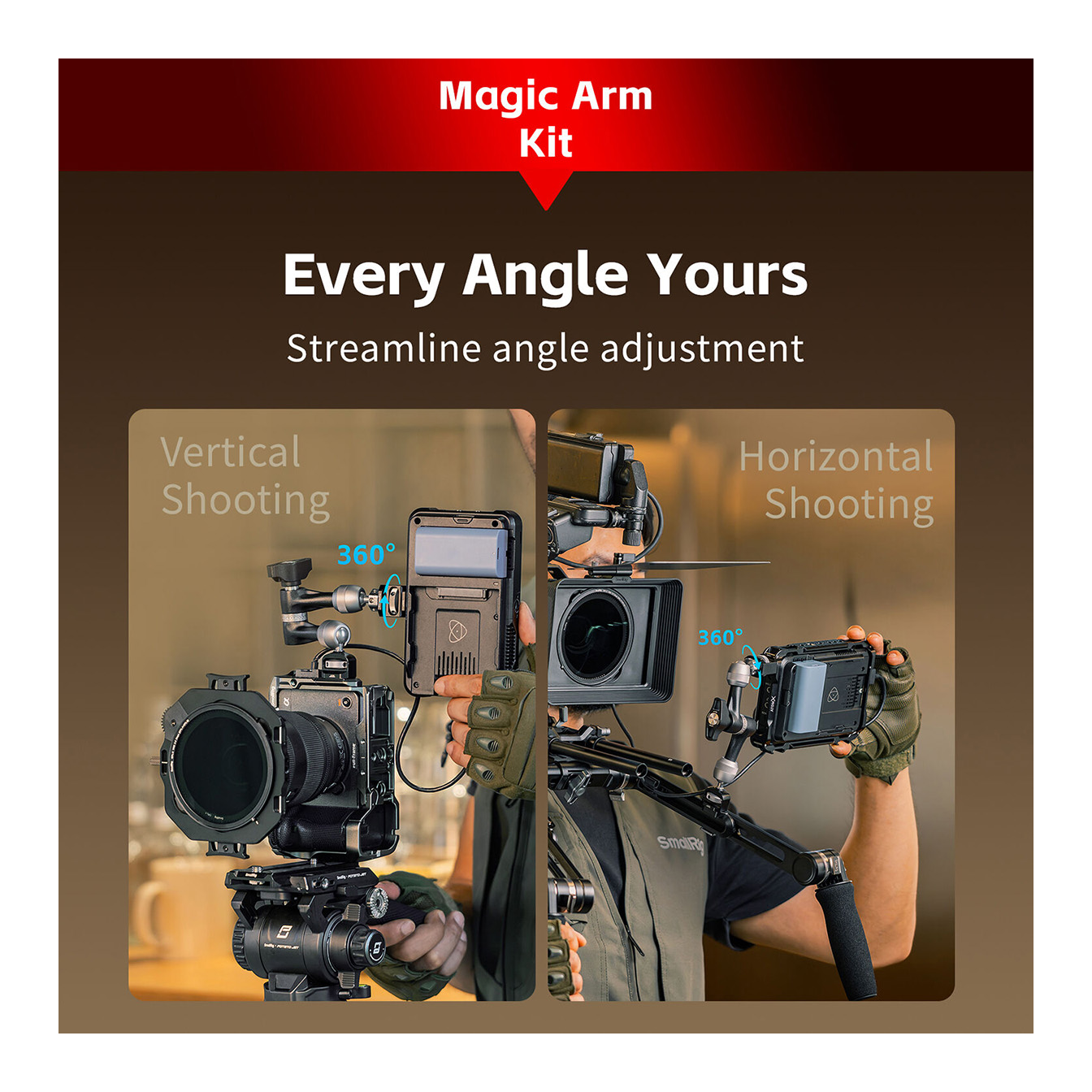 SmallRig Magic Arm Support with 1/4"-20 Locating Screws (7.9") - Image 20