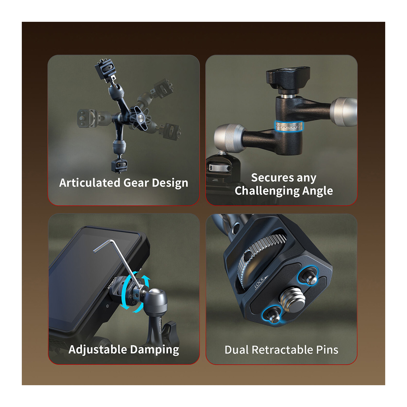 SmallRig Magic Arm Support with 1/4"-20 Locating Screws (7.9") - Image 21