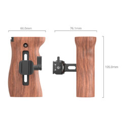 Alternative view of SmallRig Wooden Side Handle with NATO Clamp