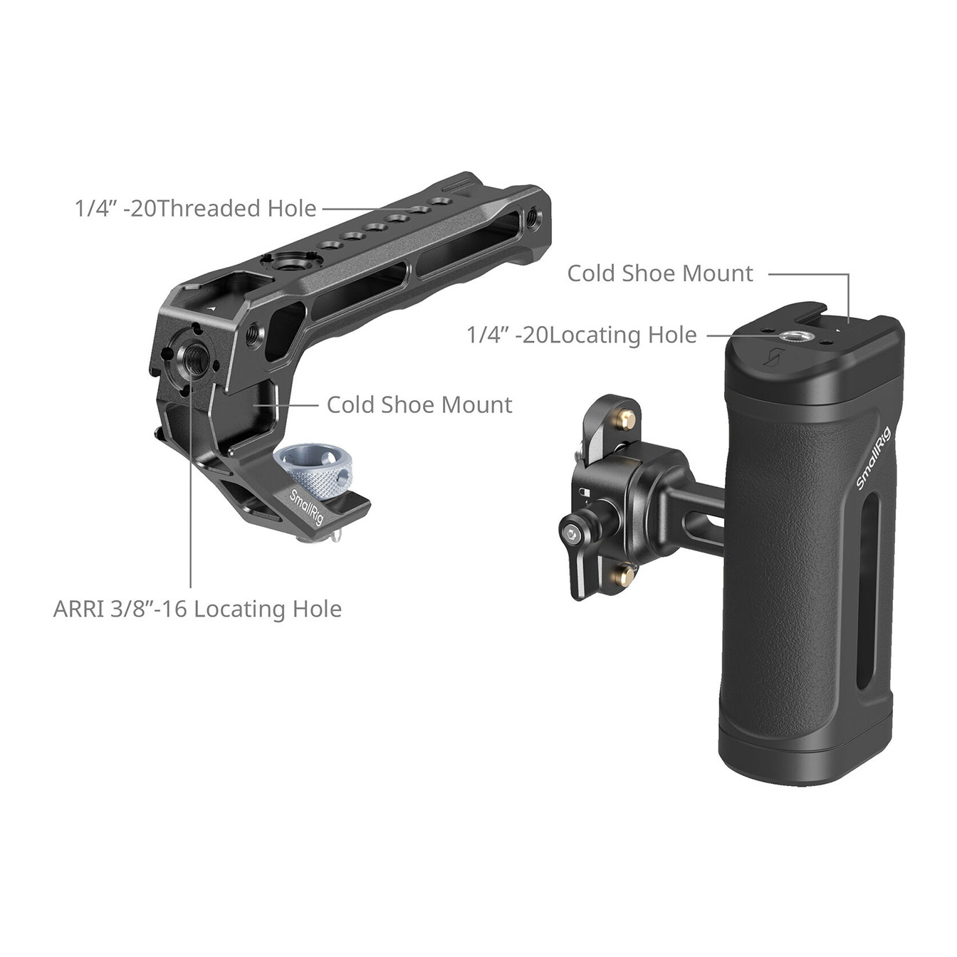 SmallRig Mini NATO Side Handle and 3/8"-16 Top Handle Kit - Image 5