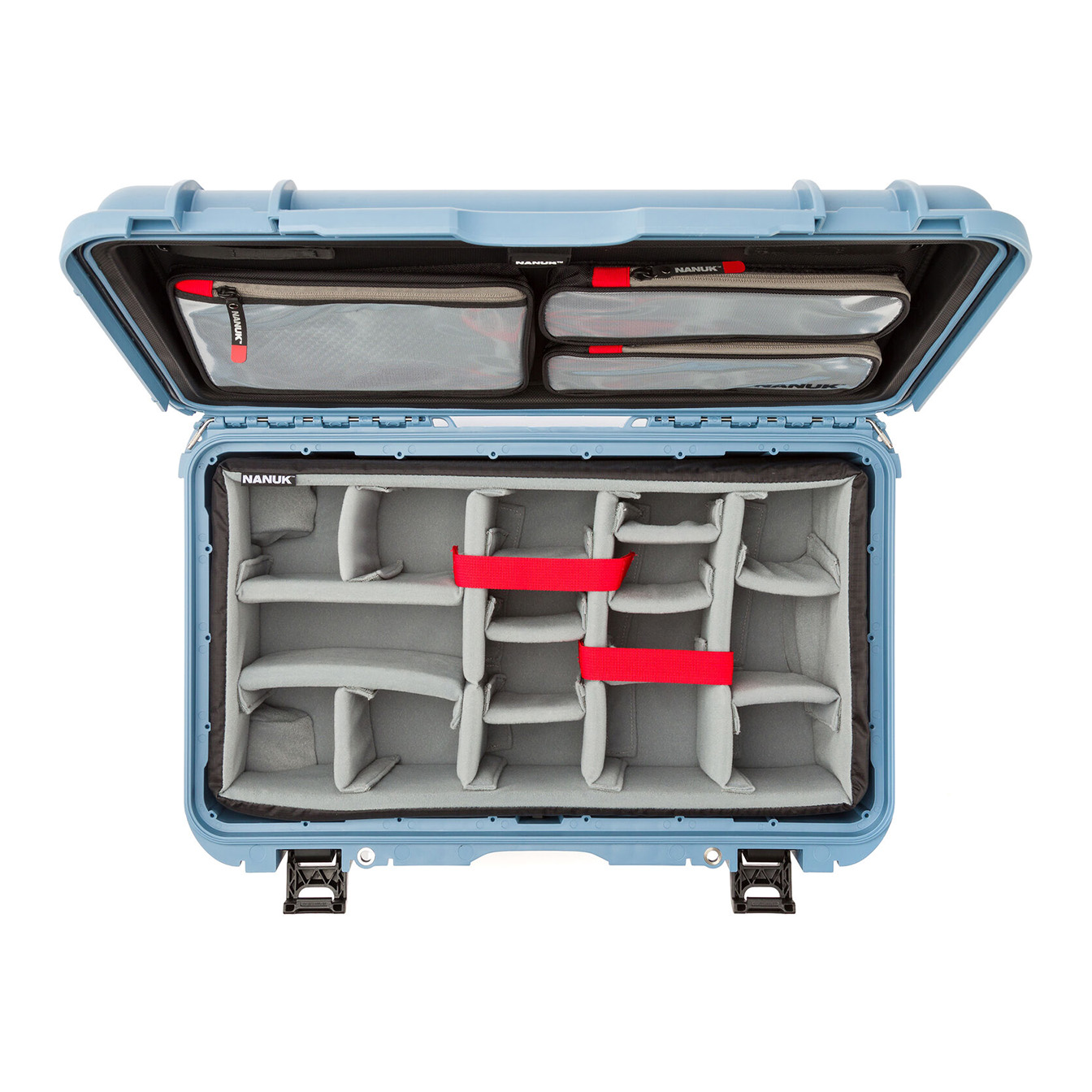 Nanuk 935 Wheeled Waterproof Hard Case + Padded Dividers & Lid Organizer (Blue) - Image 5