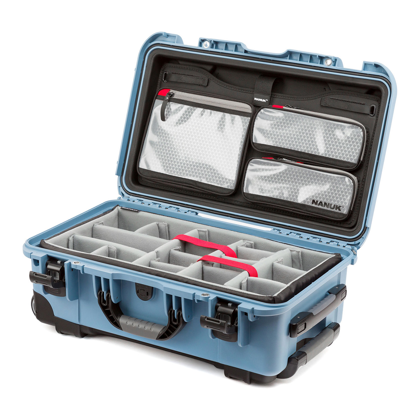Nanuk 935 Wheeled Waterproof Hard Case + Padded Dividers & Lid Organizer (Blue)