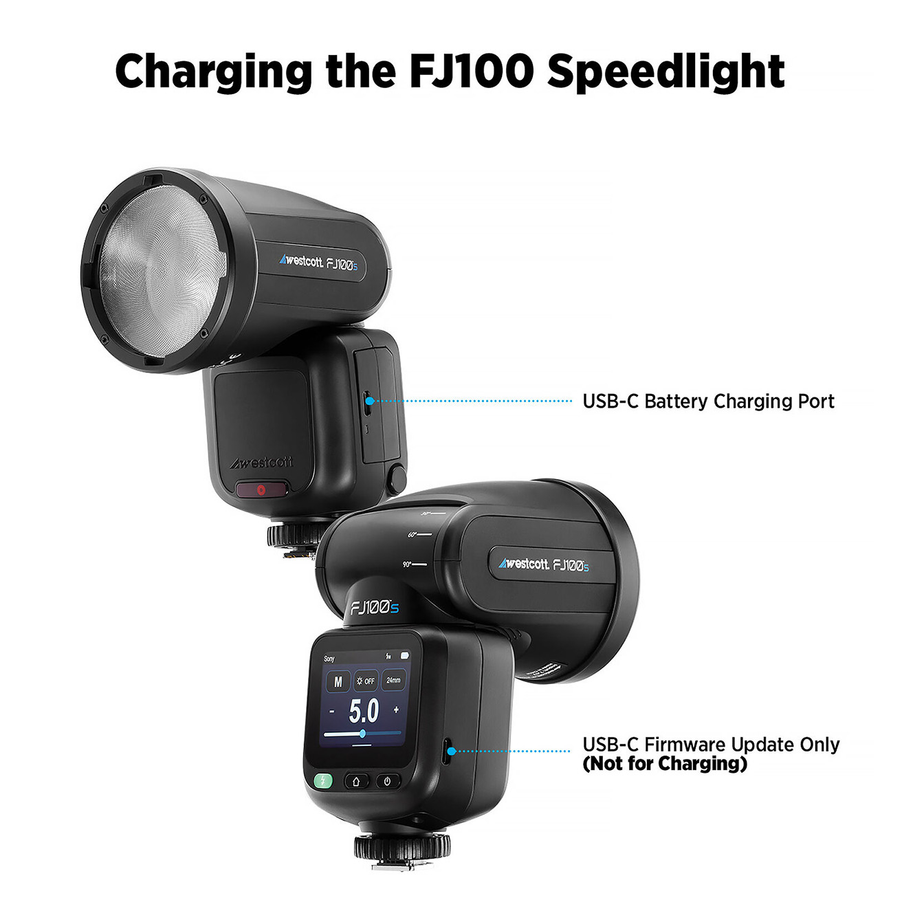 Westcott FJ100 S 100Ws Touchscreen Speedlight for Sony Cameras - Image 10