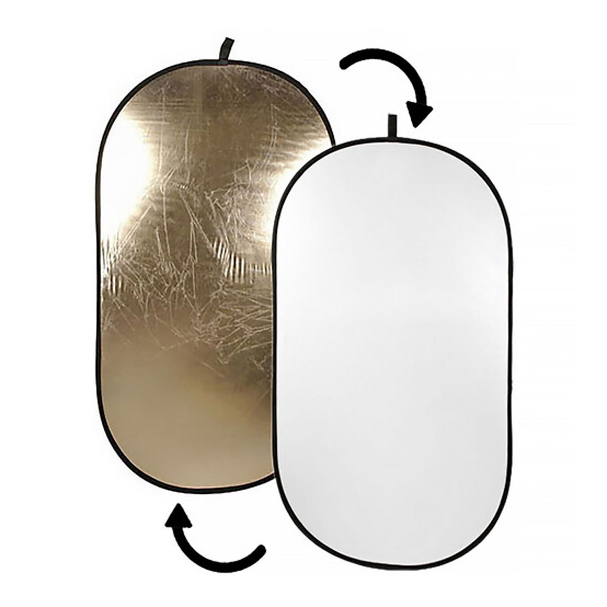 Impact Collapsible Oval Reflector Disc - Soft Gold/White