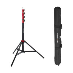 Used Flashpoint Pro Air-Cushioned Heavy-Duty Light Stand (Red, 9.5')
