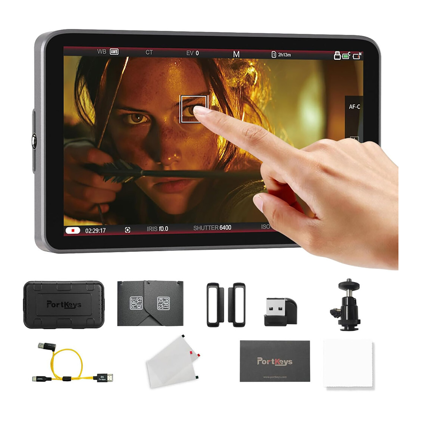 PORTKEYS LH7C 7" High-Brightness Touchscreen Monitor with Sunshade