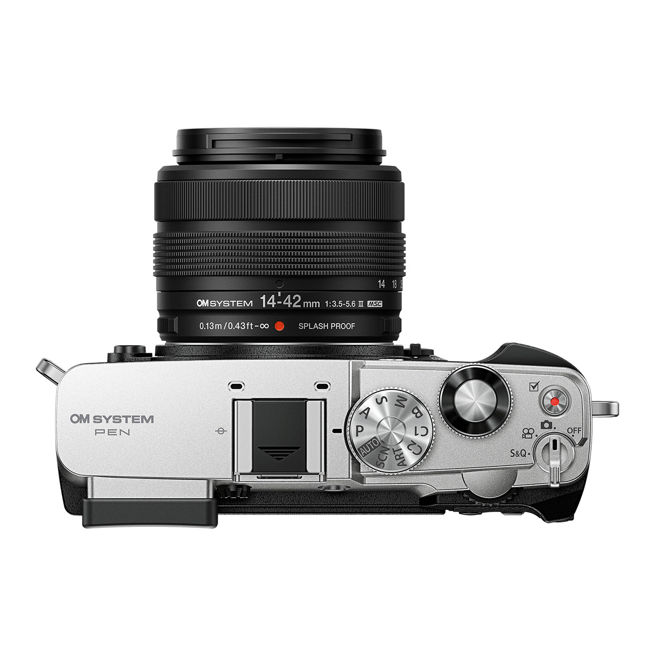 OM SYSTEM PEN Mirrorless Camera with 14-42mm III Lens (Silver) - Image 5