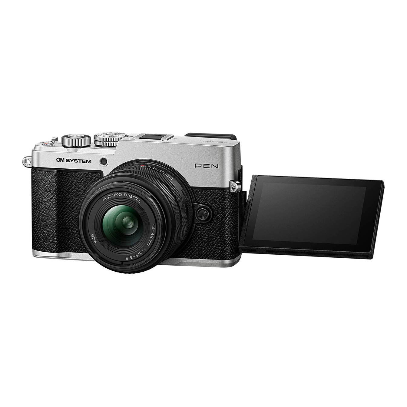 OM SYSTEM PEN Mirrorless Camera with 14-42mm III Lens (Silver) - Image 7